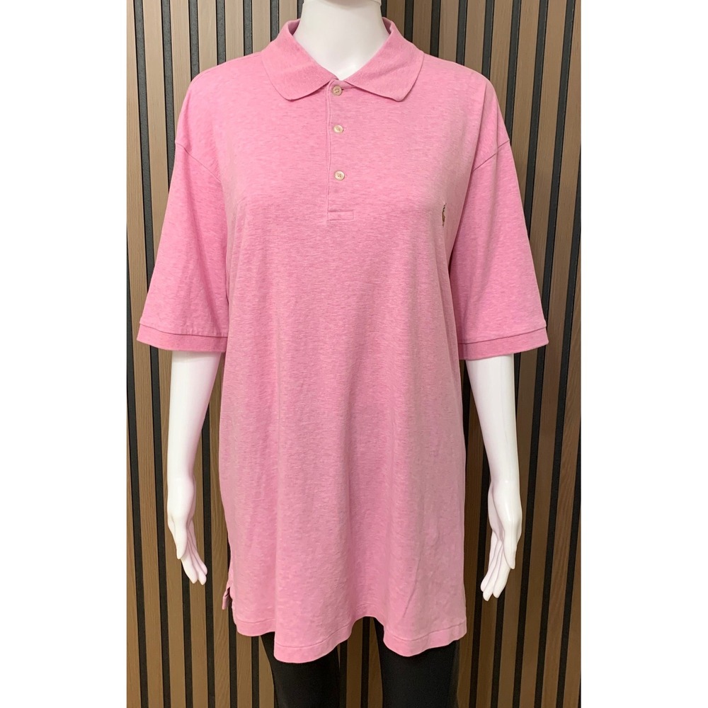 Polo Ralph Lauren Men's LT Pink Heather Short Sleeve Cotton Polo Shirt Pony Logo